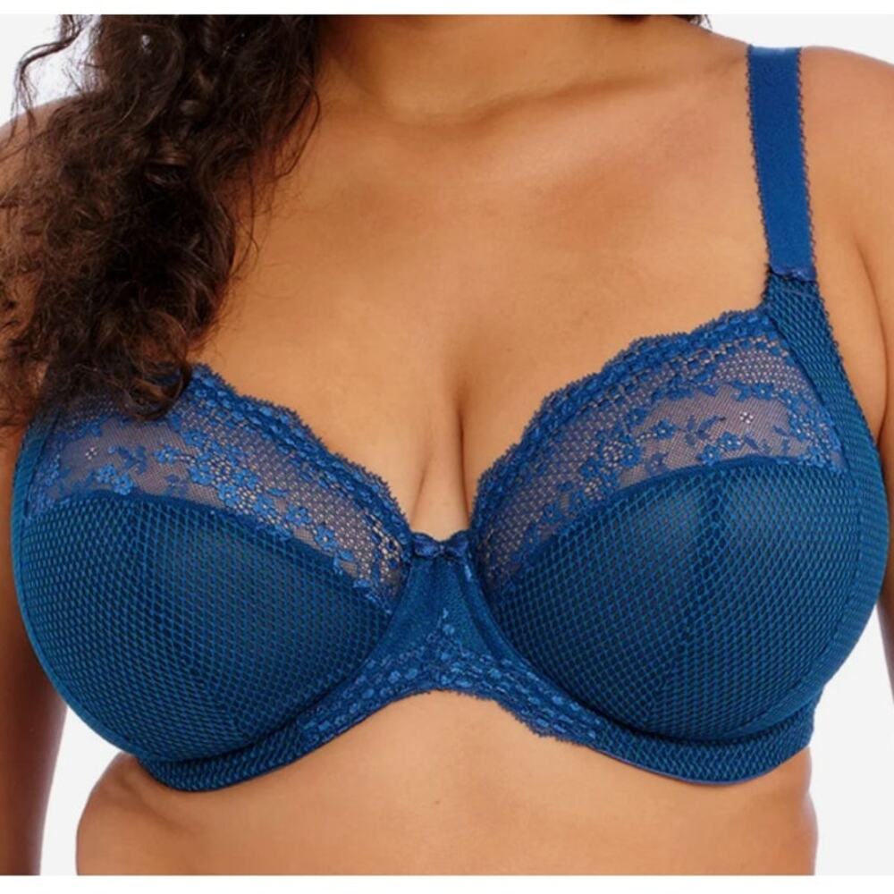 Elomi | Blue Full Figure Charley Stretch Lace Bra | US 40G